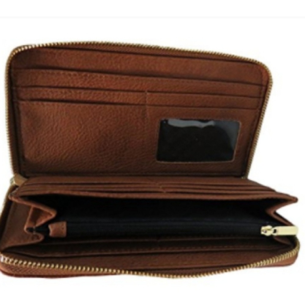 NWT Steve Madden Logo Wallet Zip Around Wrโฆ - Picture 4 of 9